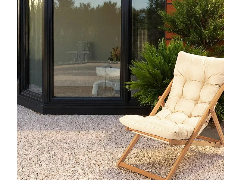 Chilienne beige confort - pliante, inclinable SORA