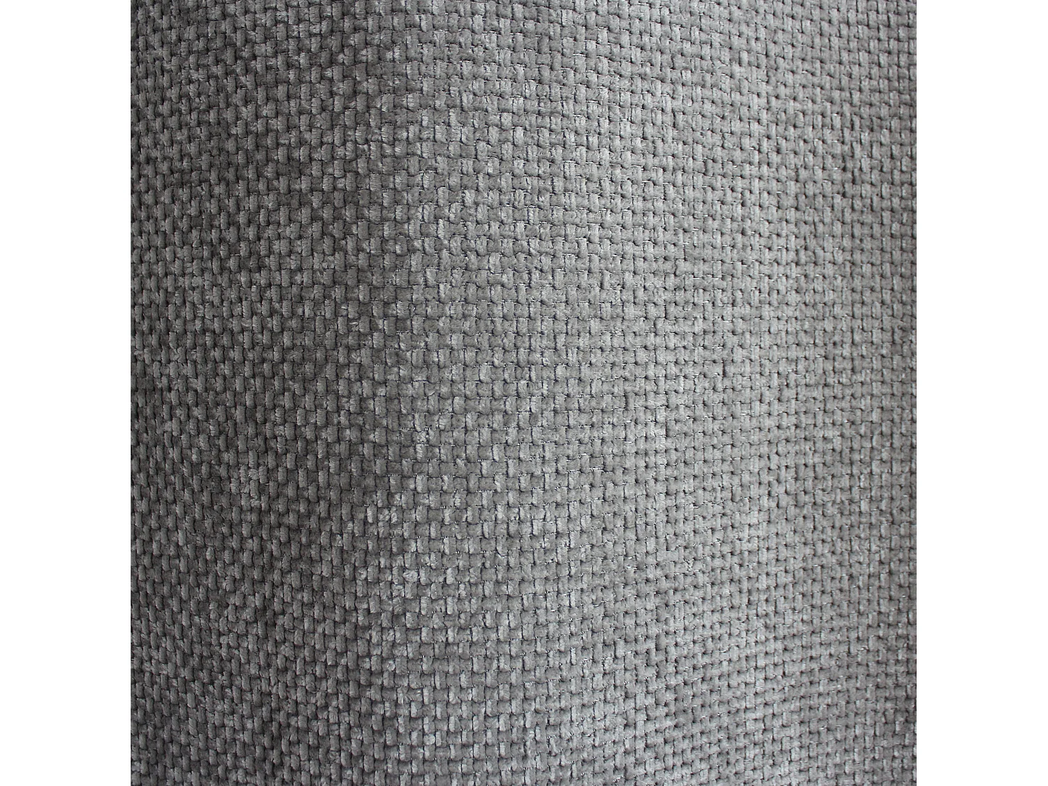 Lot de 2 Rideaux Velours Chenillé, à Œillets, Gris Foncé, 100% polyester, Collection Kamala