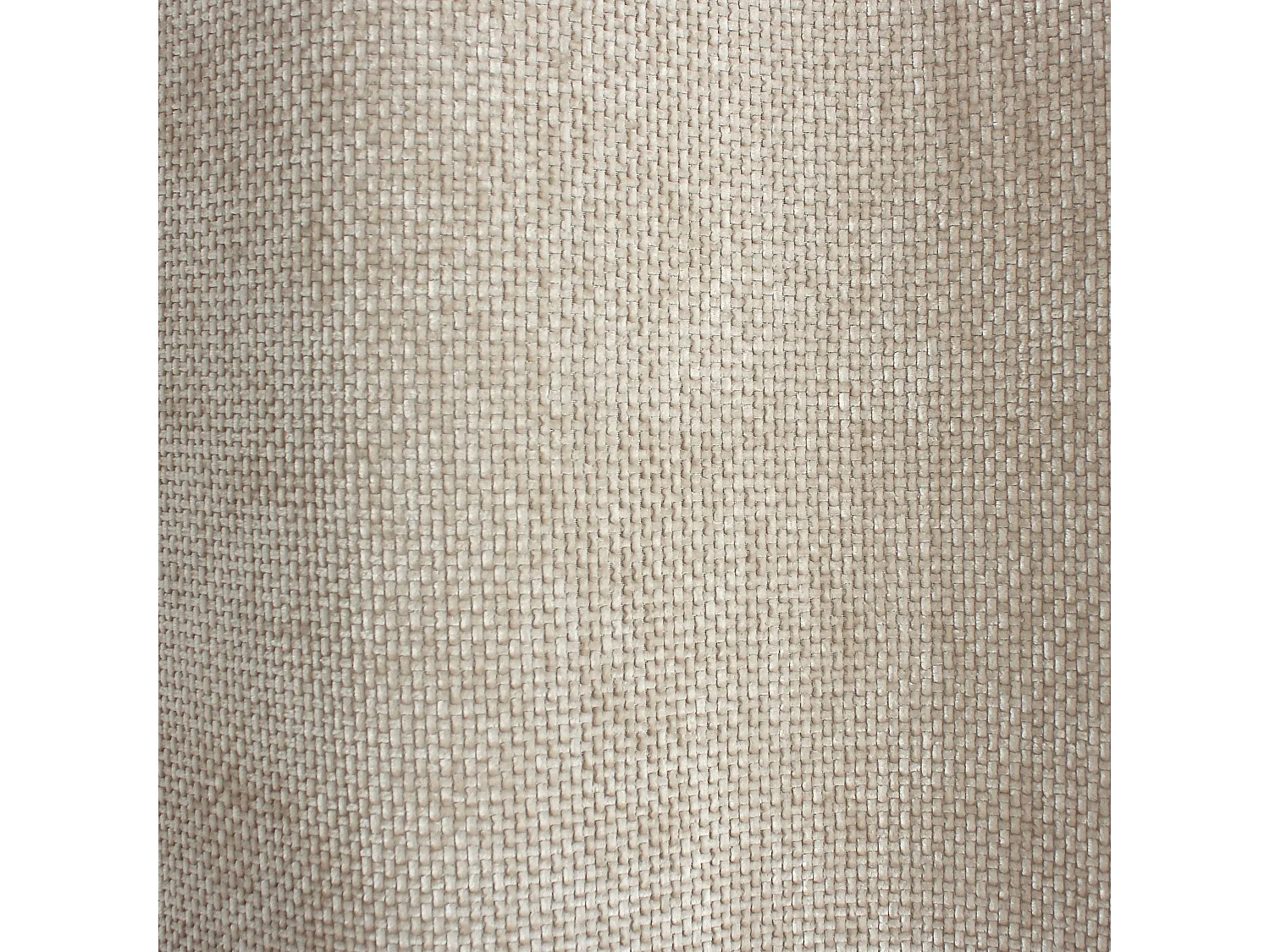 Lot de 2 Rideaux Velours Chenillé, à Œillets, Beige Naturel, 100% polyester, Collection Kamala