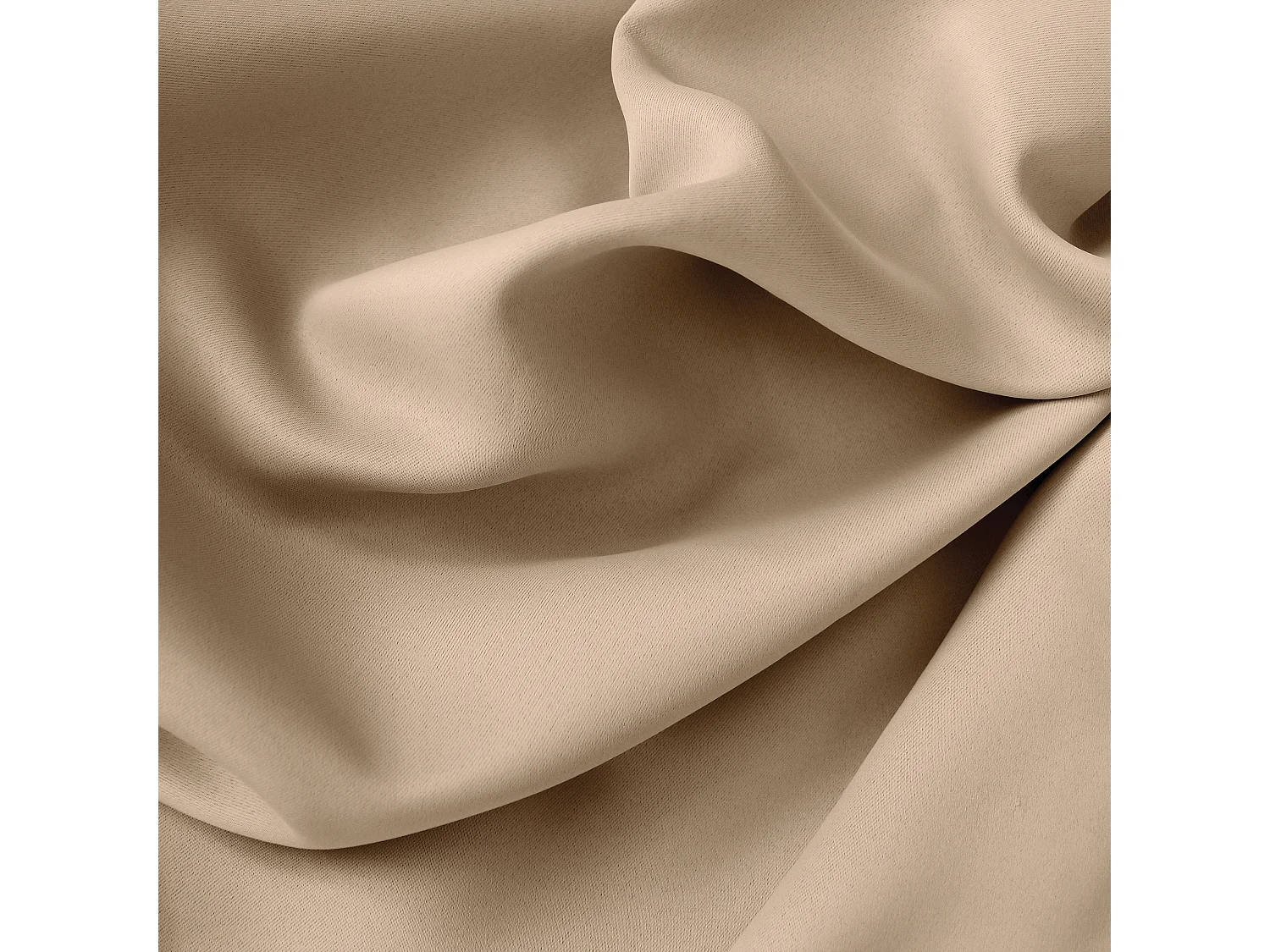 Lot de 2 rideaux Anti-Feu Occultant avec Œillets, Beige Naturel, 140x260cm, Catégorie Ignifugé M1, Collection Flamme