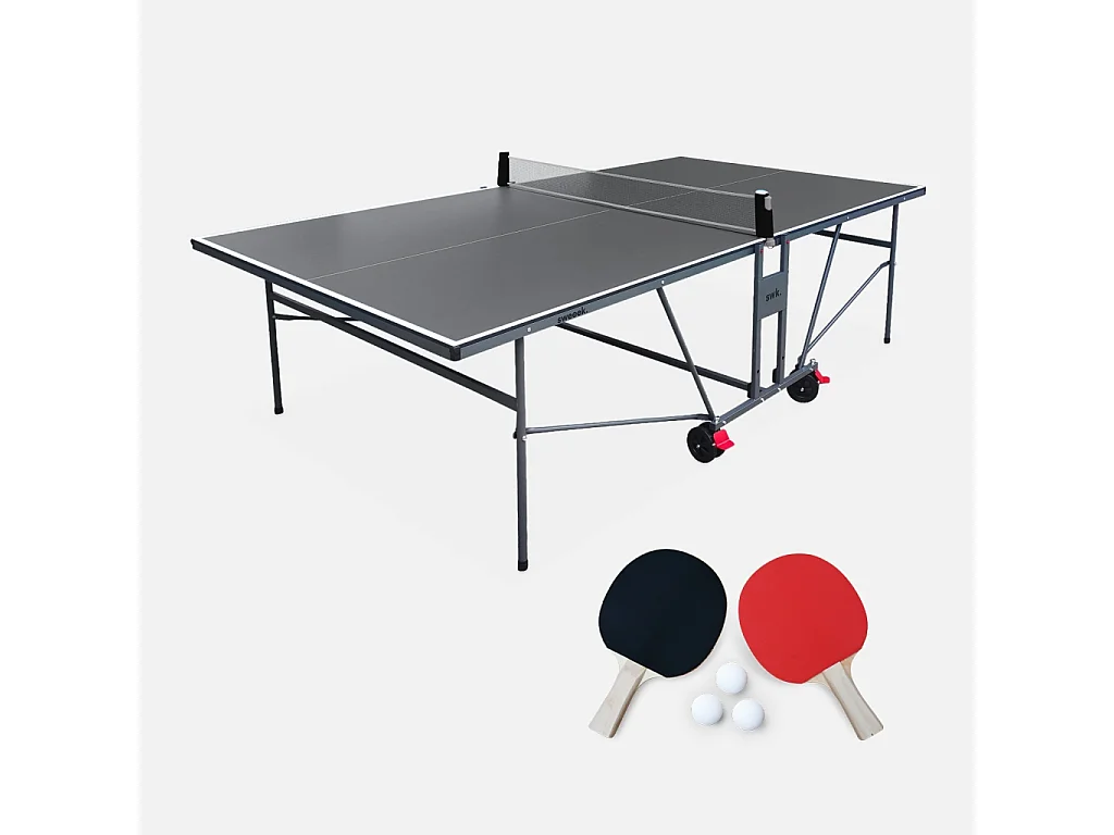 Tavolo da ping pong per esterni 274cm con 2 racchette e 3 palline +