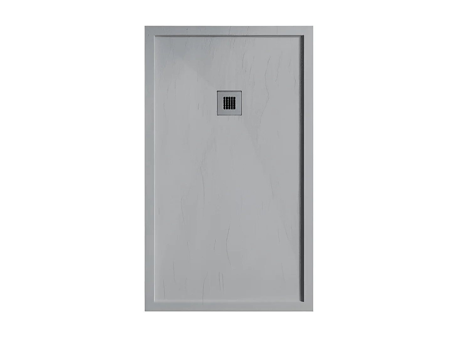 Plato de ducha resina SARIN gris  90x140 cm rejilla acero inox.