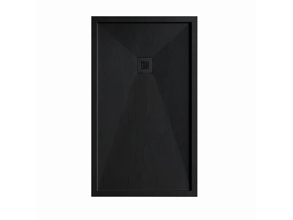 Plato de ducha resina SARIN negro  70x140 cm rejilla color