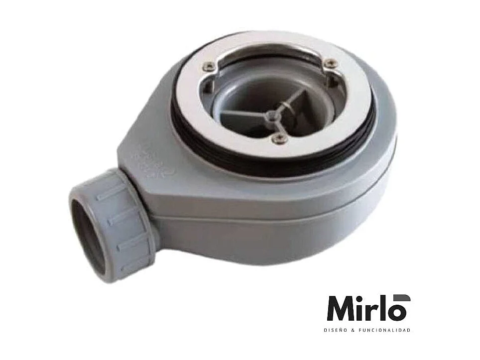 Receveur de douche 70 x 130 cm extra plat gris en résine minérale SARIN Acier inoxydable