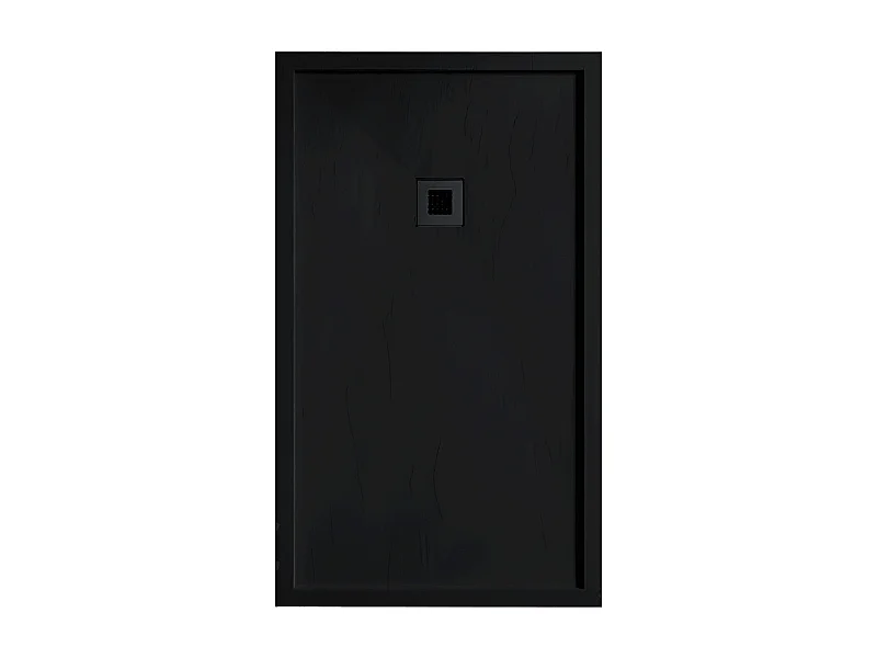 Plato de ducha resina SARIN NEGRO  90x130 cm rejilla inox