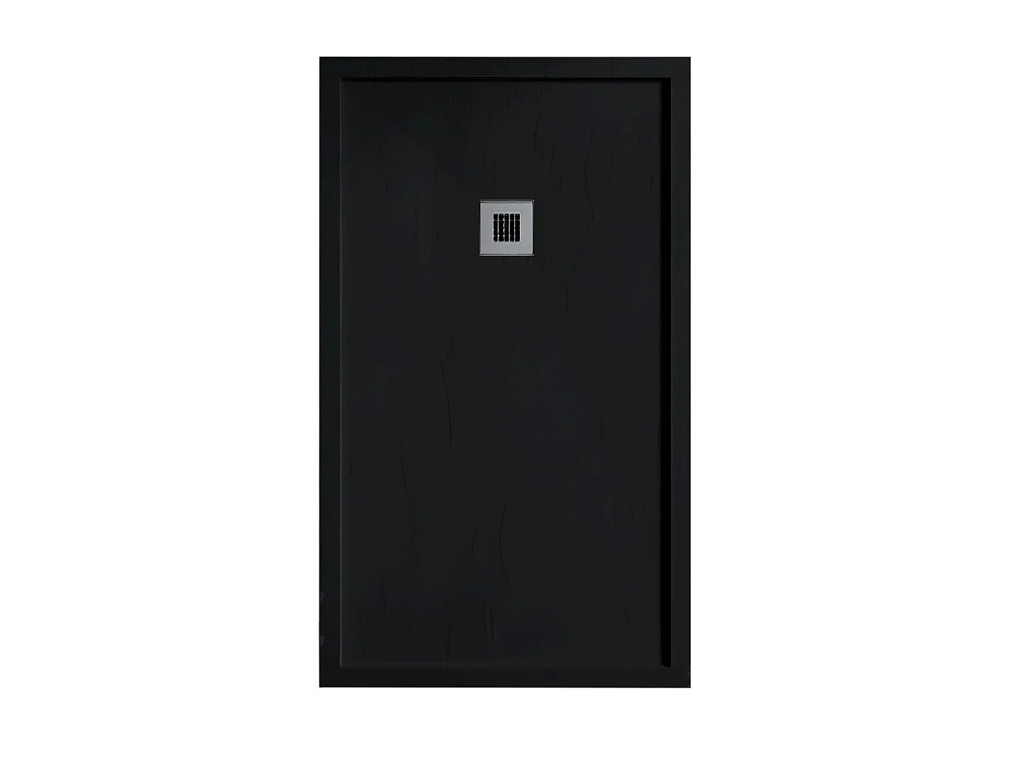 Plato de ducha resina SARIN negro  80x200 cm rejilla acero inox.