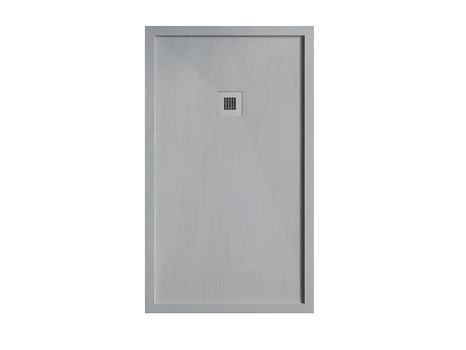 Plato de ducha resina SARIN gris  80x80 cm rejilla color