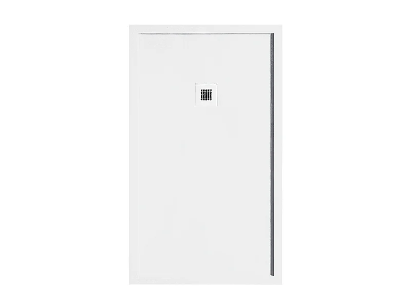 Mineralguss-Duschwanne extra flach mit Rand SARIN WEISS 70x150 cm  Auslaufschutz in Farbe