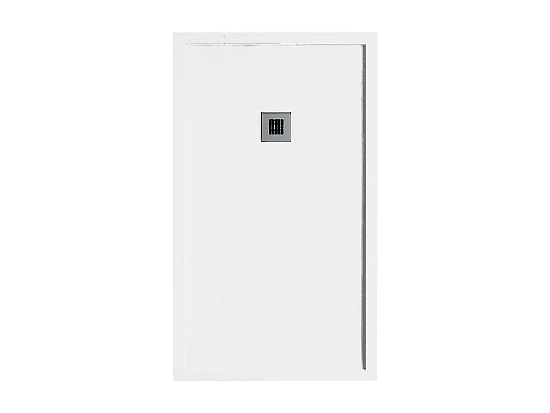Plato de ducha resina SARIN BLANCO  100x110 cm rejilla inox