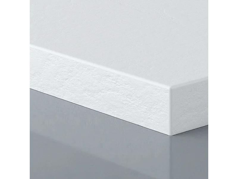 Receveur de douche 80 x 140 cm en résine SARIN blanc Acier inoxydable