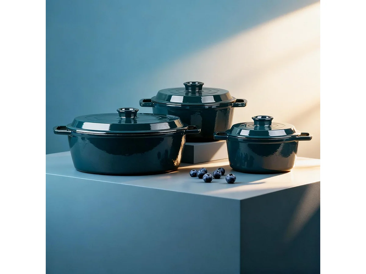 Cocotte en fonte ronde 25cm - "Masseiron Emeraude"