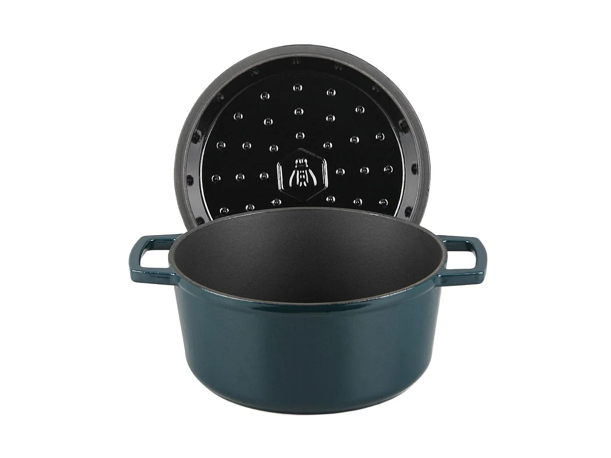 Cocotte en fonte ronde 25cm - "Masseiron Emeraude"
