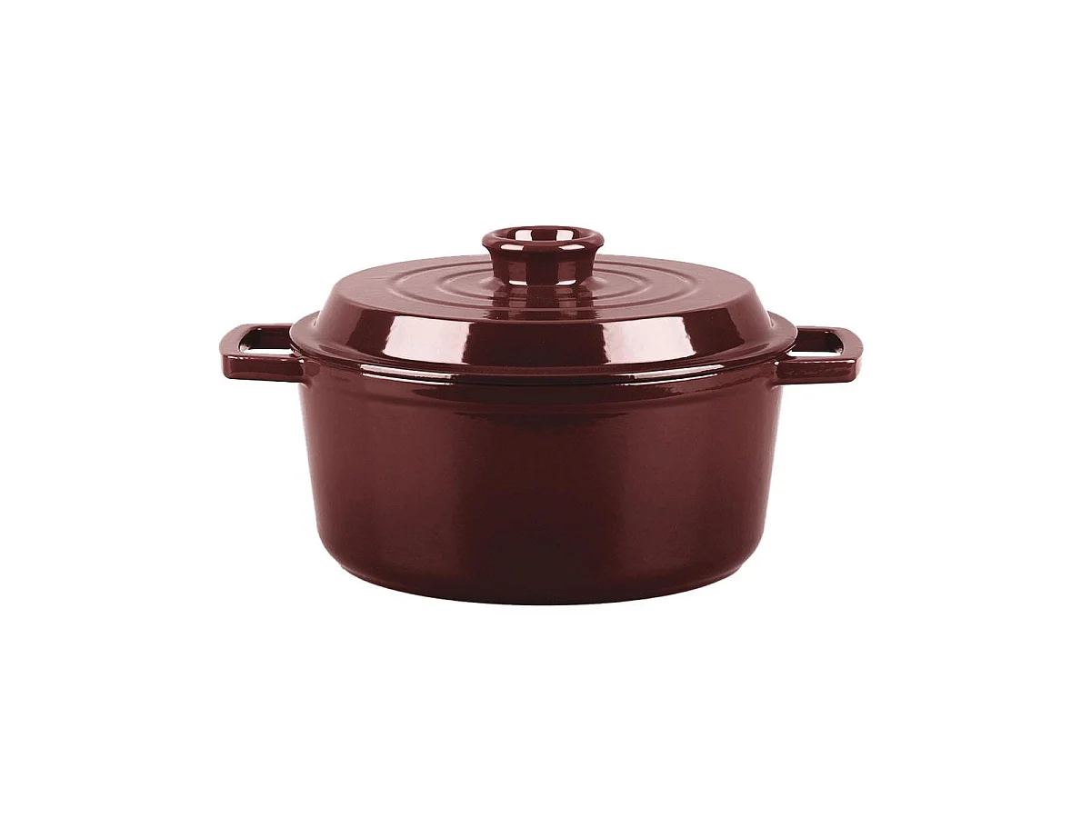 Cocotte en fonte ronde 25cm - "Masseiron Merlot"
