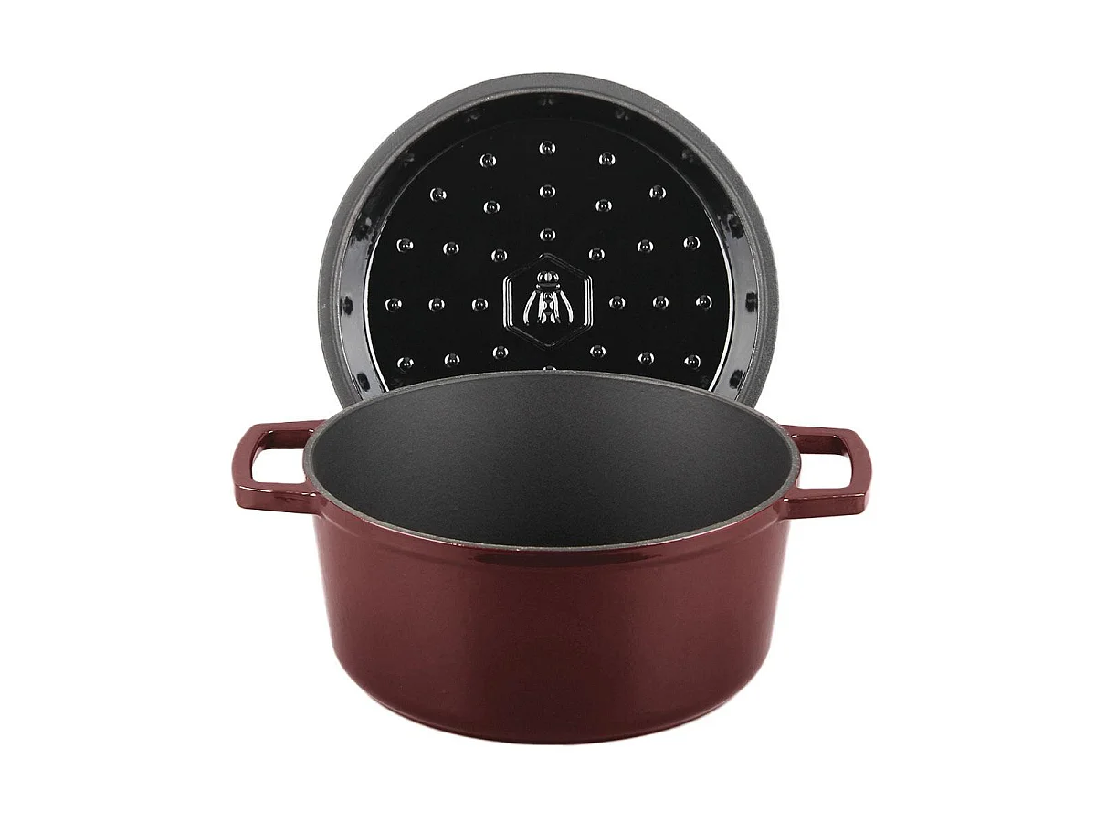 Cocotte en fonte ronde 25cm - "Masseiron Merlot"