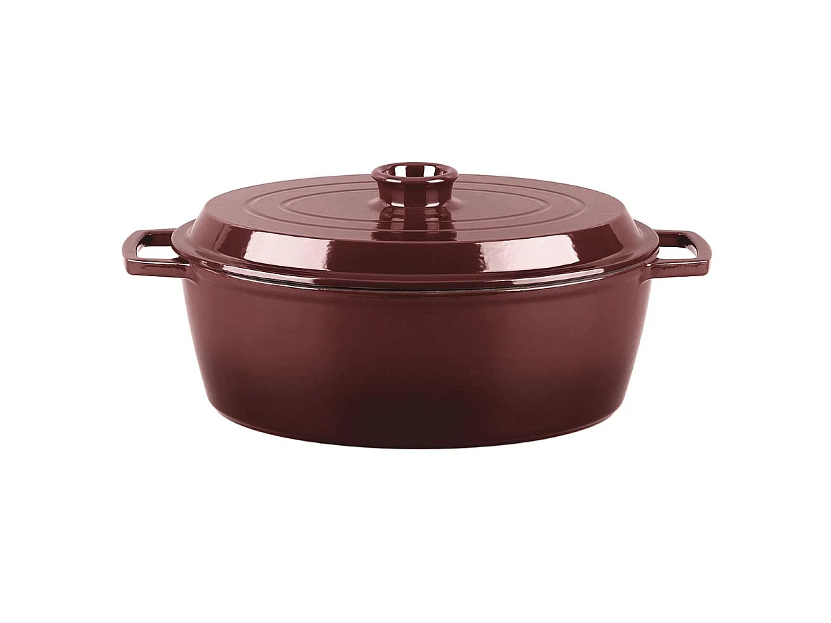 Cocotte en fonte ovale 33cm - "Masseiron Merlot"