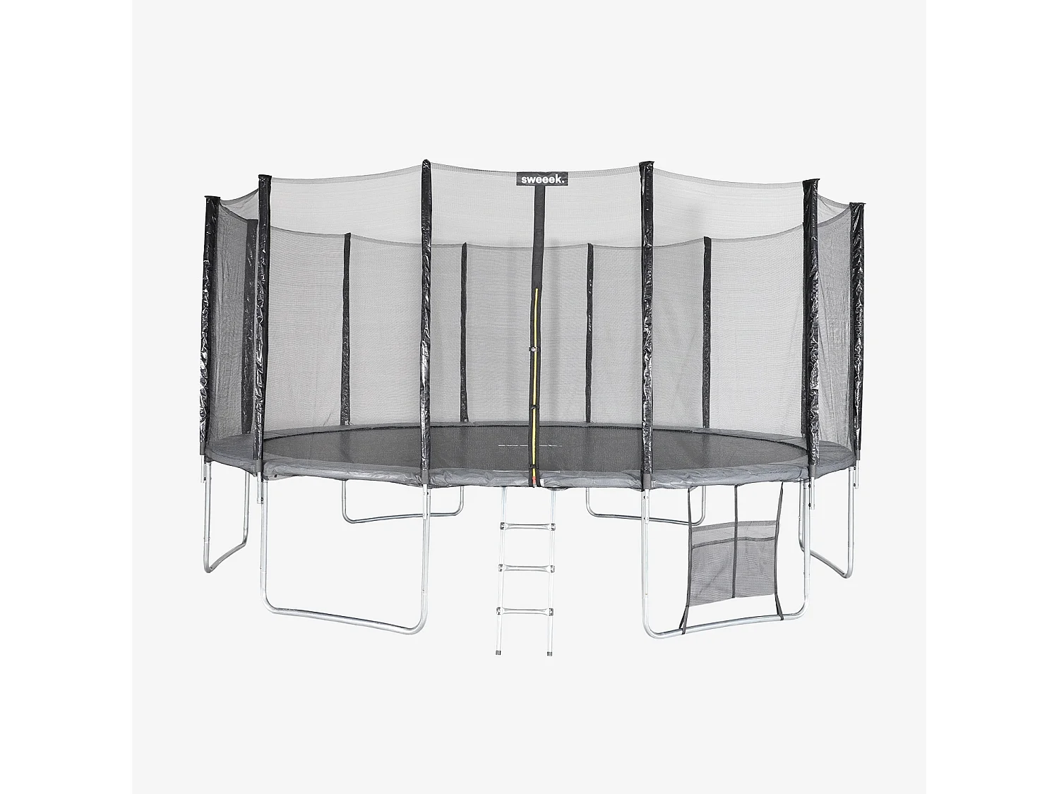 Cama elástica con pack de accesorios, 490cm gris