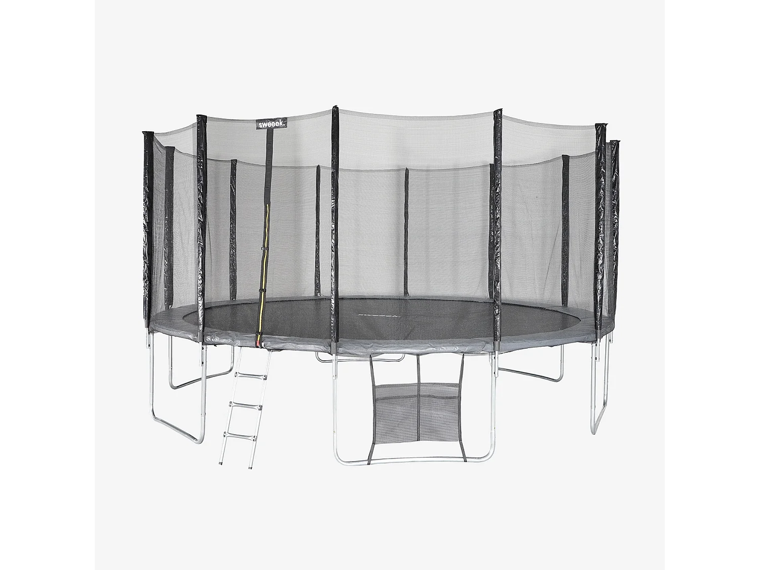 Cama elástica con pack de accesorios, 490cm gris