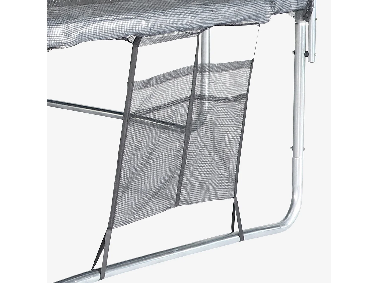 Cama elástica con pack de accesorios, 490cm gris