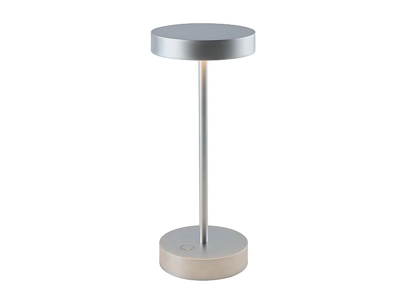 Lampe de table sans fil aluminium SANDY MINI Chrome H25 cm
