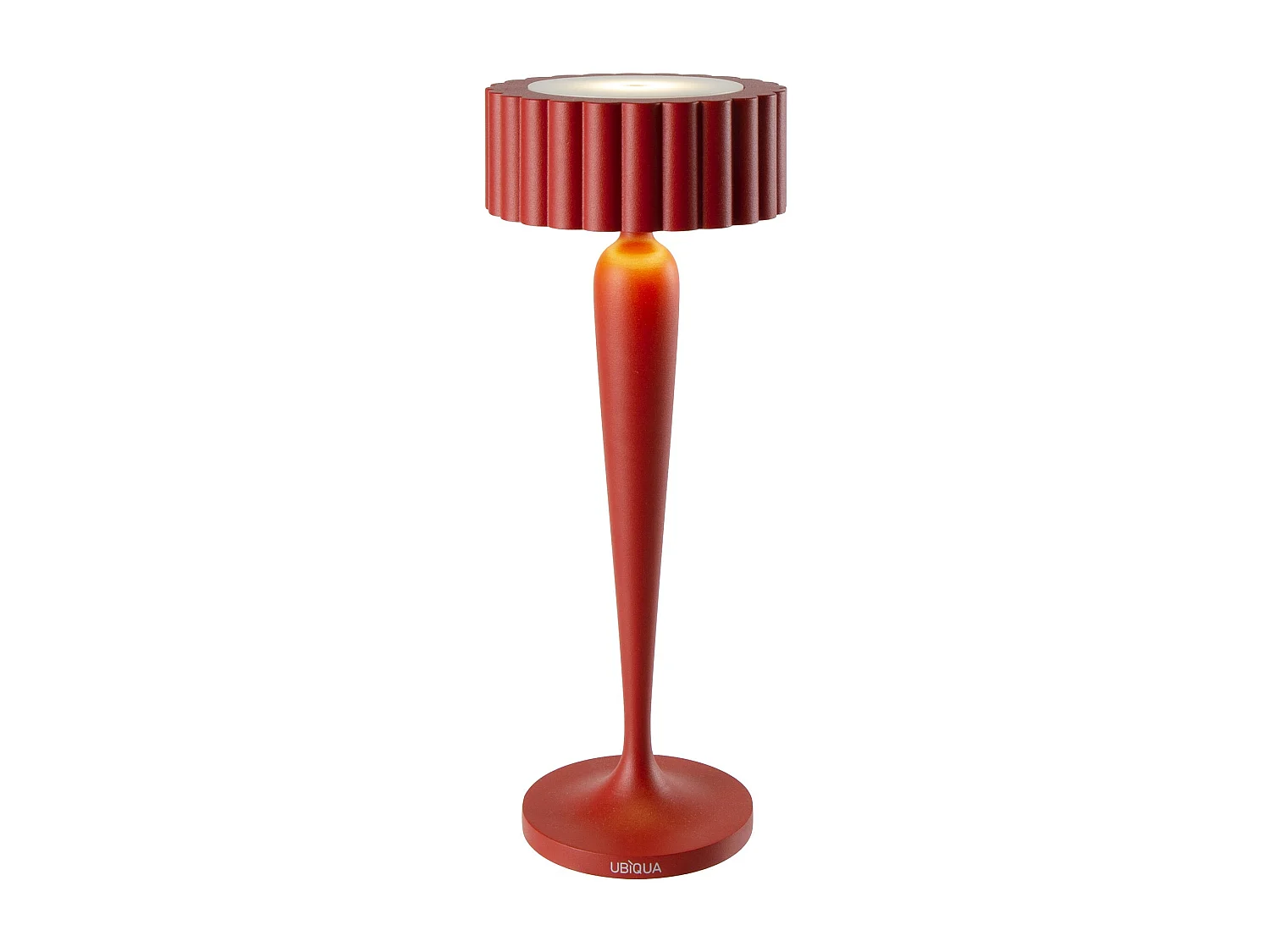 Lampe de table sans fil touch aluminium TWIGGY Rouge H26 cm