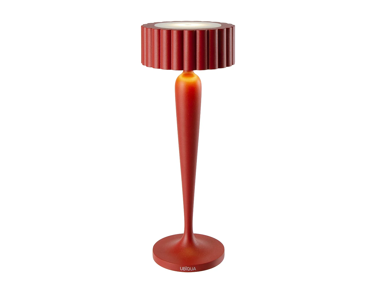 Lampe de table sans fil touch aluminium TWIGGY Rouge H26 cm