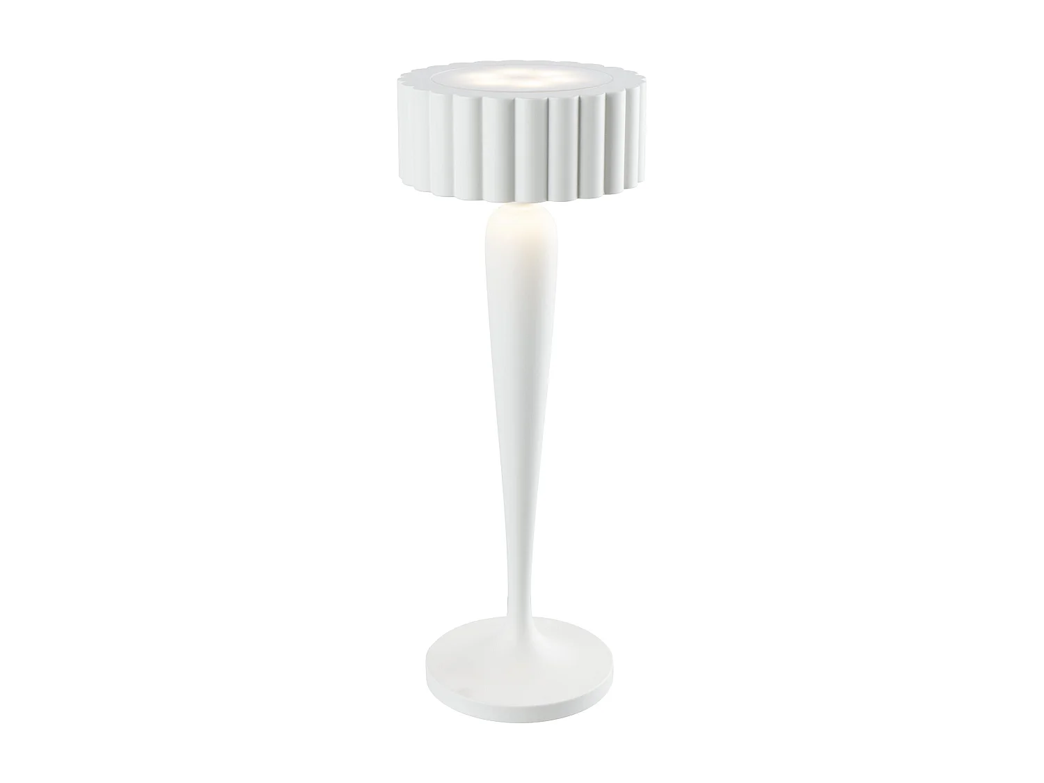Lampe de table sans fil touch aluminium TWIGGY Blanc H26 cm
