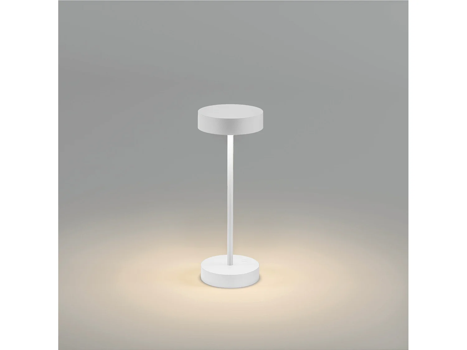 Lampe de table sans fil aluminium SANDY MINI Blanc H25 cm