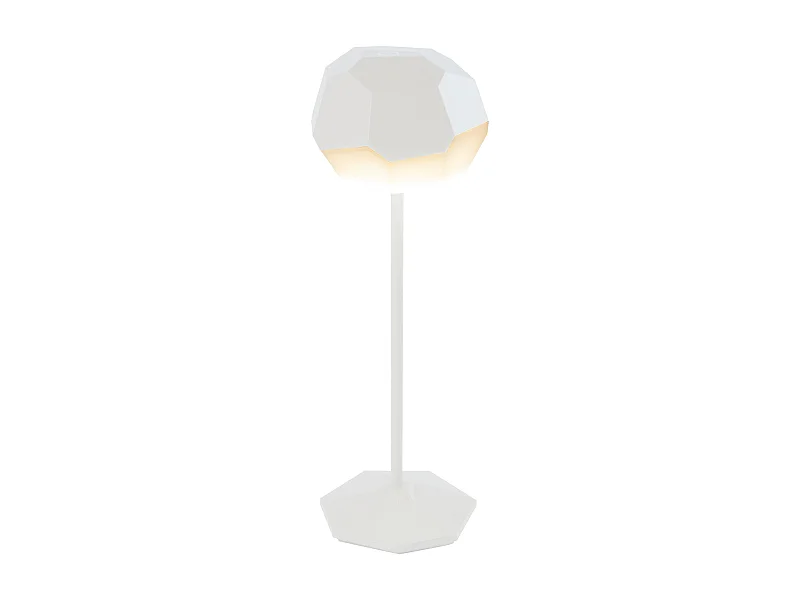 Lampe de table touch sans fil aluminium STONE Blanc H33cm