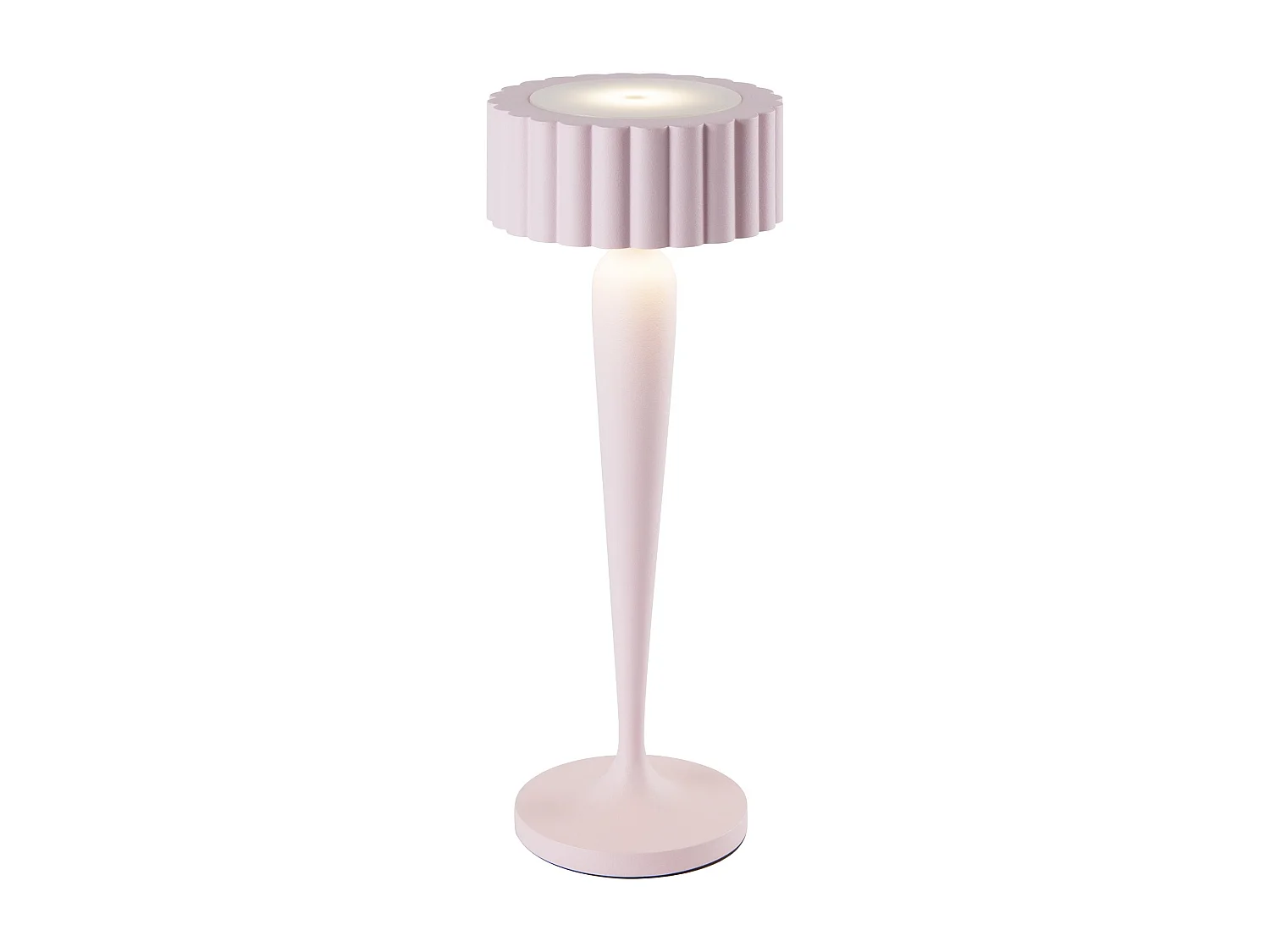 Lampe de table sans fil touch aluminium TWIGGY Rose H26 cm