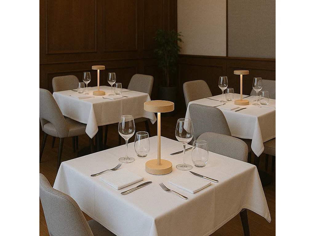 Lampe de table sans fil aluminium SANDY MINI Sable H25 cm