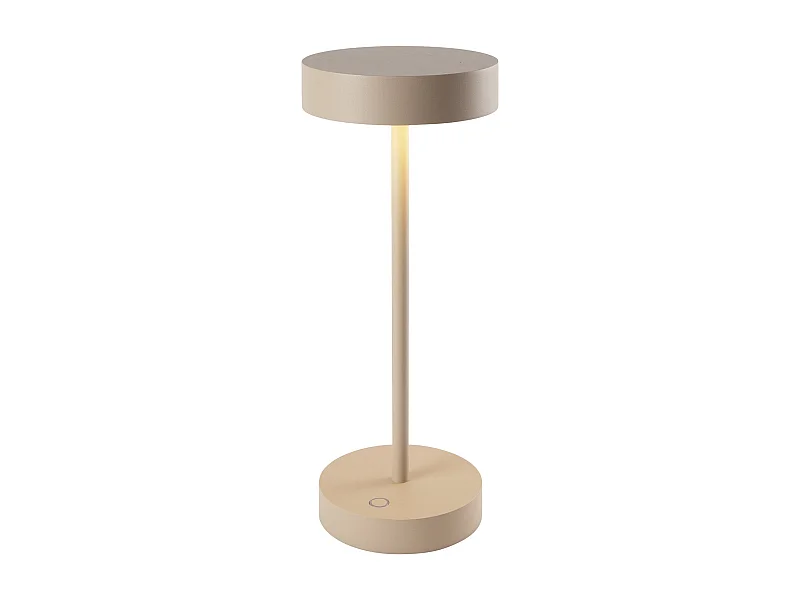 Lampe de table sans fil aluminium SANDY MINI Sable H25 cm