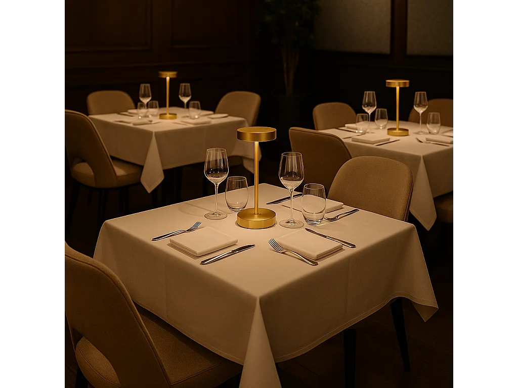 Lampe de table sans fil aluminium SANDY MINI Or H25 cm