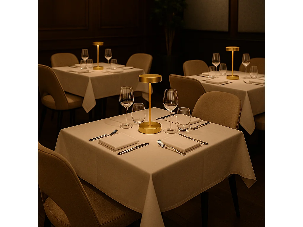 Lampe de table sans fil aluminium SANDY MINI Or H25 cm