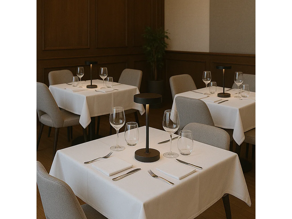 Lampe de table sans fil aluminium SANDY MINI Noir H25 cm