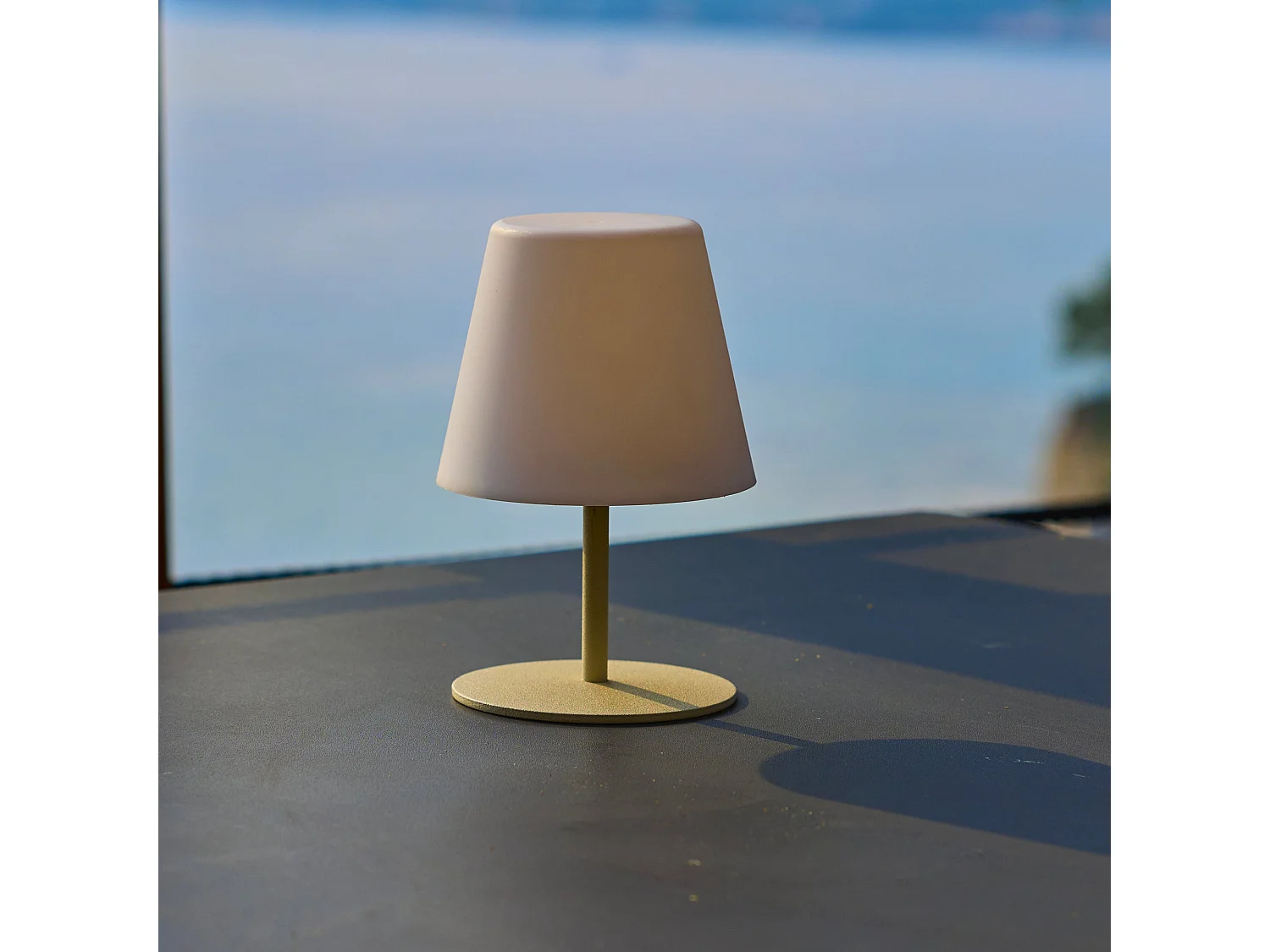 Lampe de table sans fil TWINS Sable H16cm