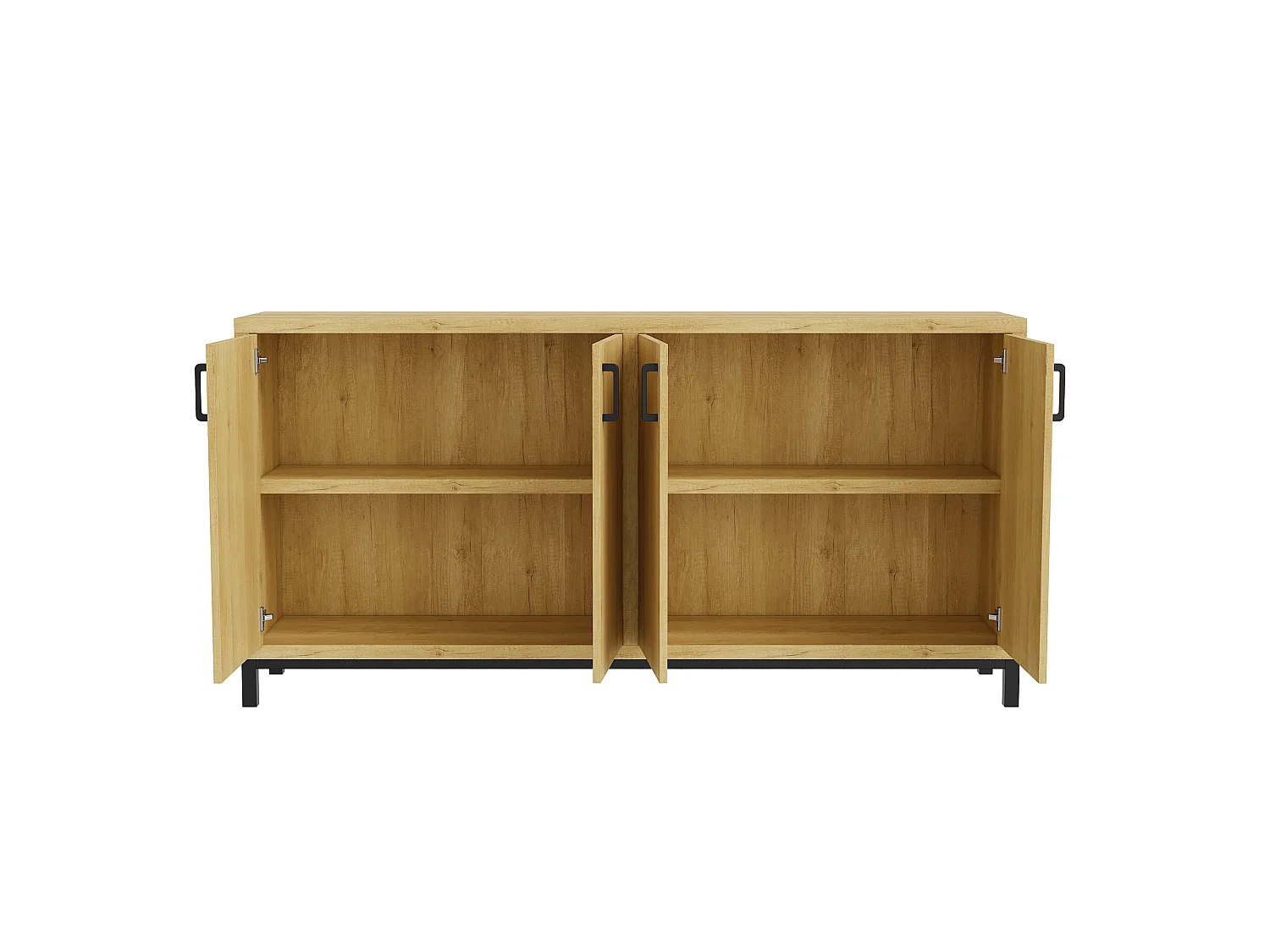 Buffet, meuble de rangement à 4 portes, meuble de cuisine , pour entrée, salon, cuisine, chambre, 160 x 35 x 80 cm