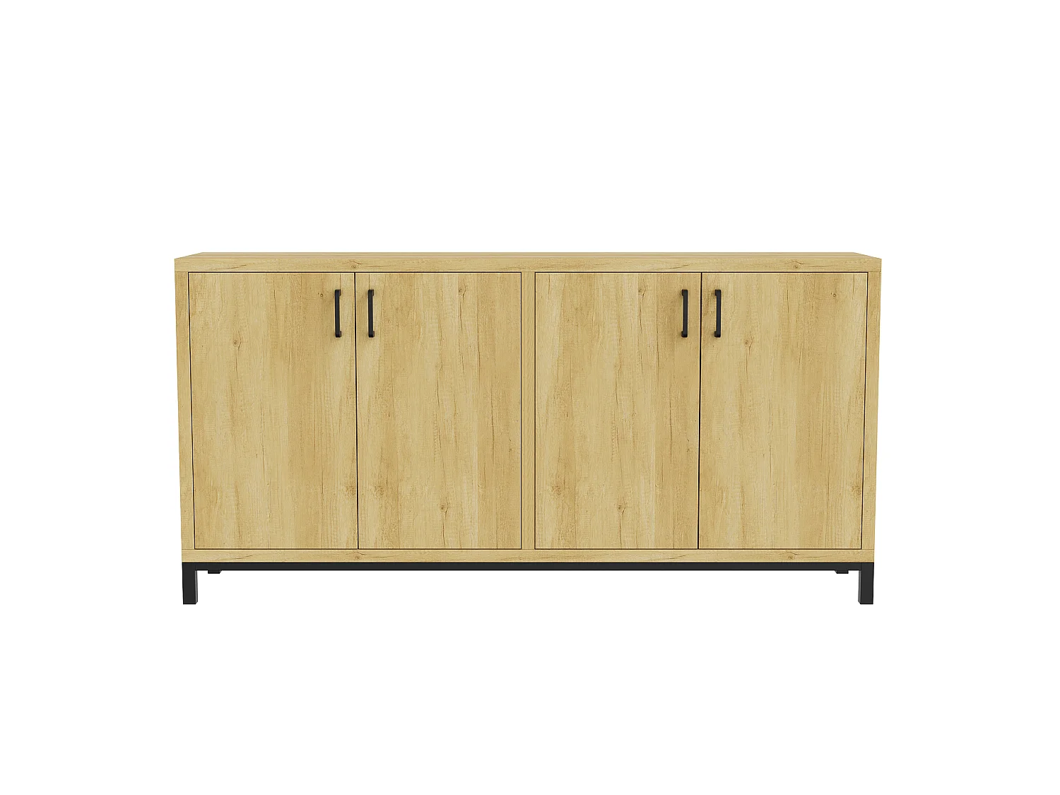 Buffet, meuble de rangement à 4 portes, meuble de cuisine , pour entrée, salon, cuisine, chambre, 160 x 35 x 80 cm