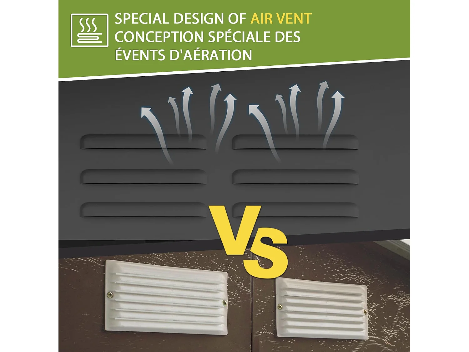 YODOLLA Abri de Jardin en Métal avec Toit Incliné, Porte Coulissante & Sol, Boîte de Rangement Étanche 150x85.6x159cm, Gris