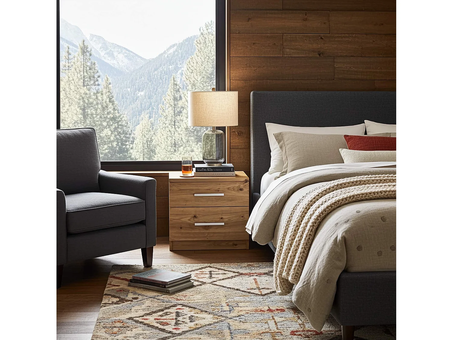 Nachtkastje Tamiza 50 cm - Artisan Eiken met 2 lades