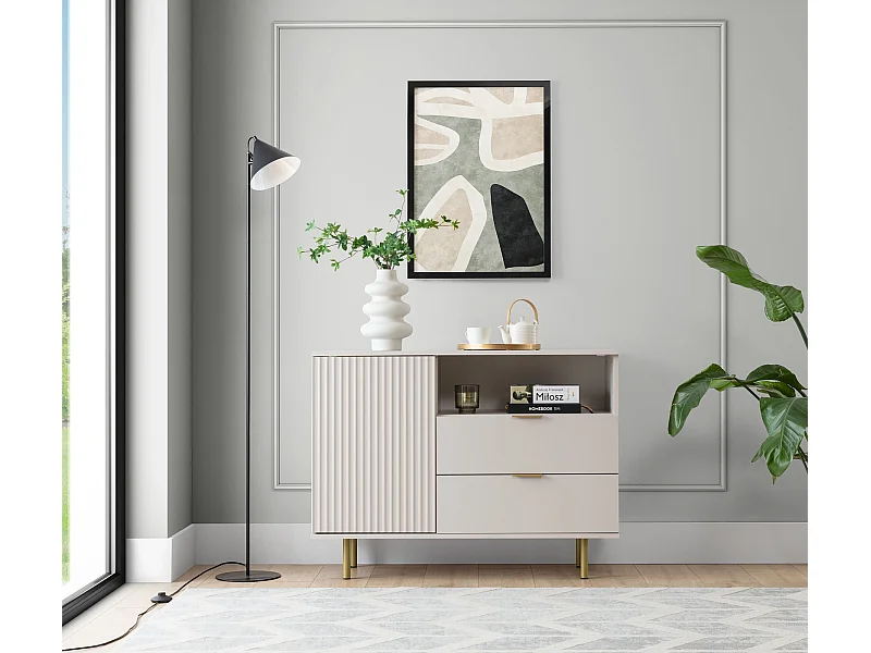 Kompakte Kommode 107 cm Nubia - Kaschmir und Gold