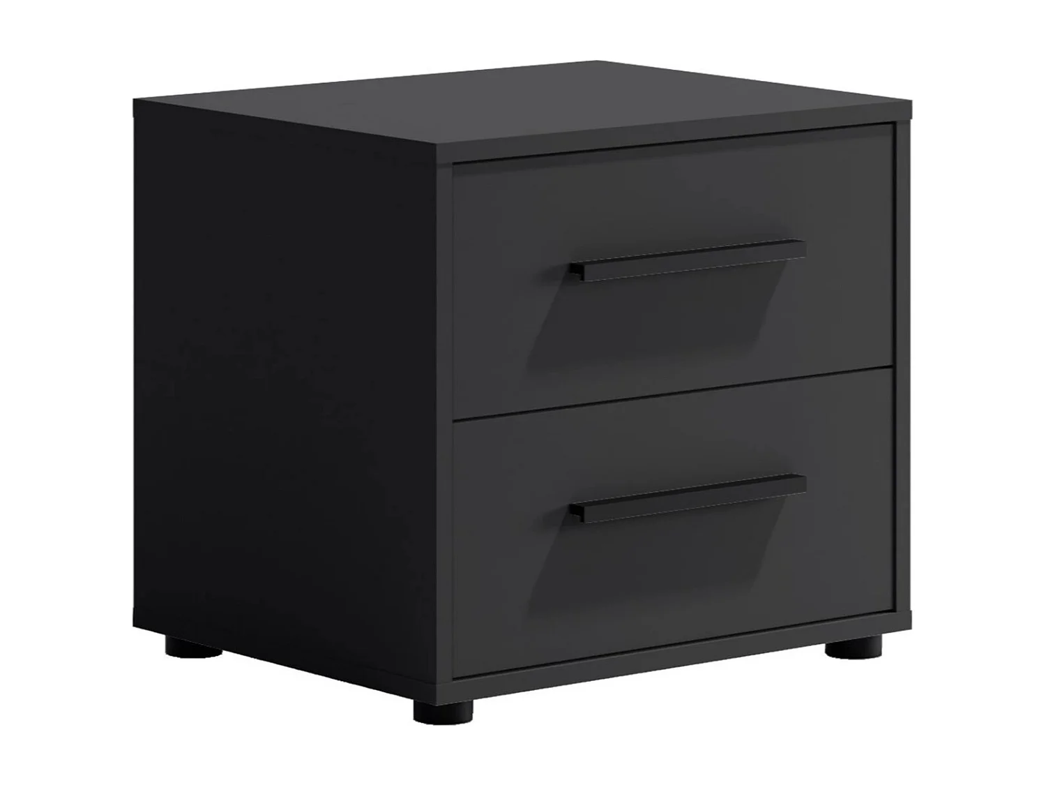 Nachttisch Modena 2 Schubladen - Schwarz Matt