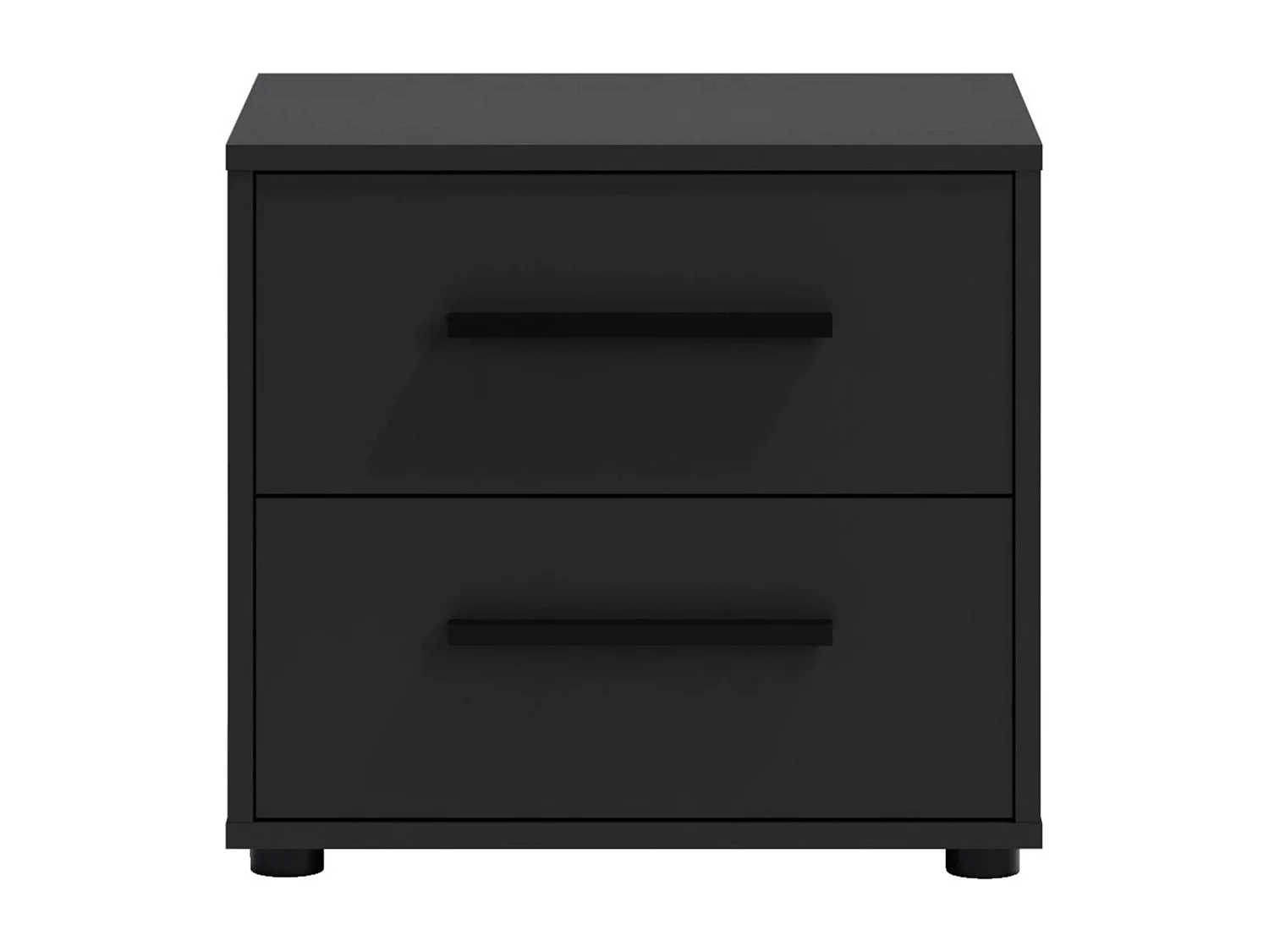 Nachttisch Modena 2 Schubladen - Schwarz Matt