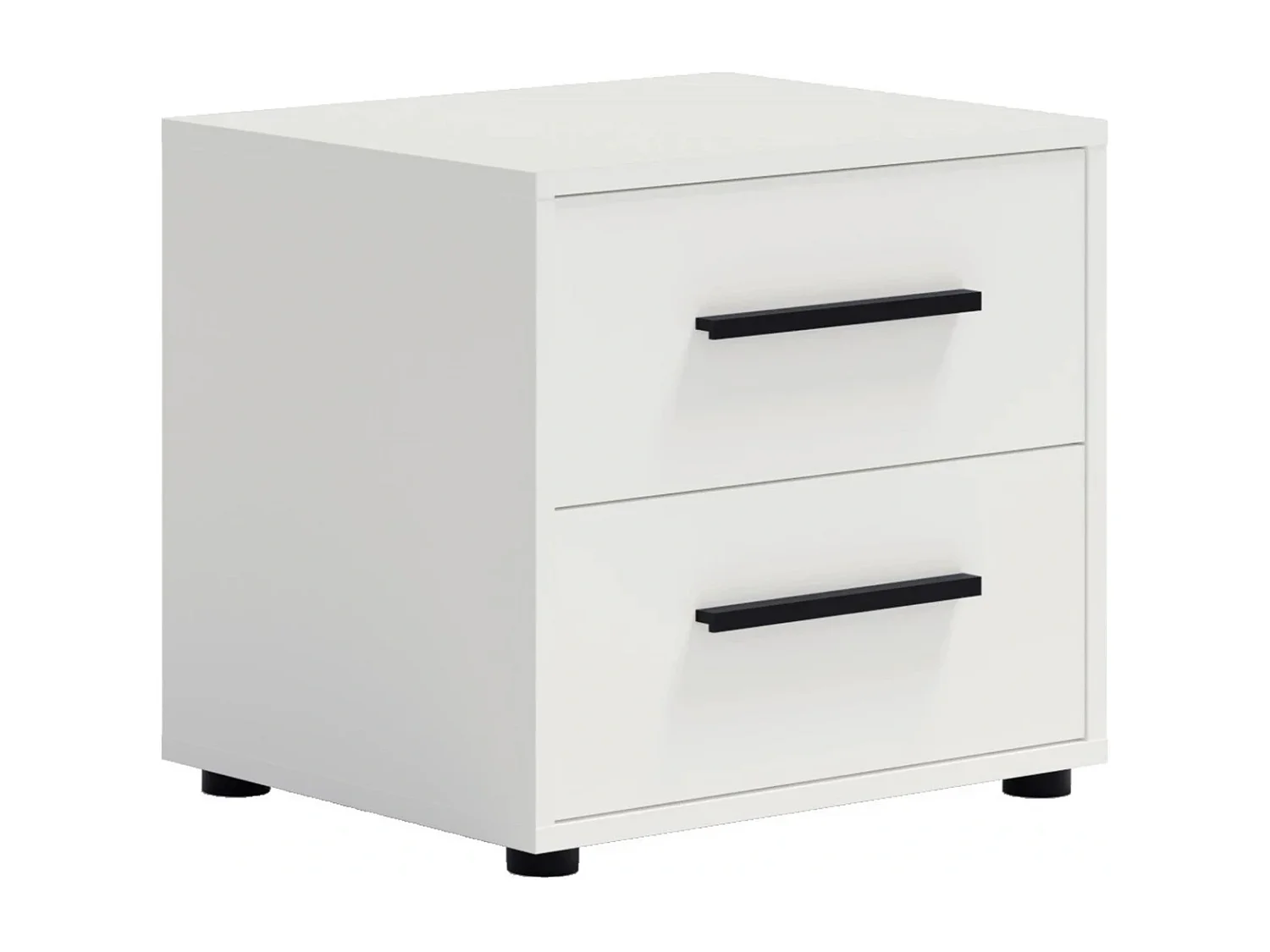 Chevet Modena 2 tiroirs - Blanc Mat