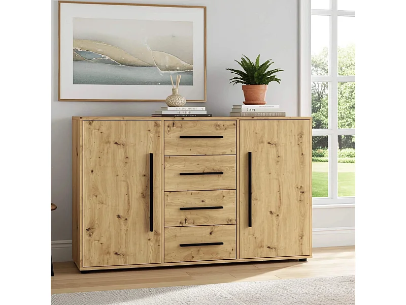Sideboard Modena 150 cm - Artisan Eiche (2 Türen, 4 Schubladen)