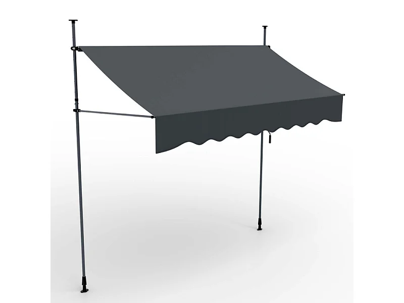 Auvent pour balcon et terasse 300x120cm rétractable avec manivelle réglable en hauteur