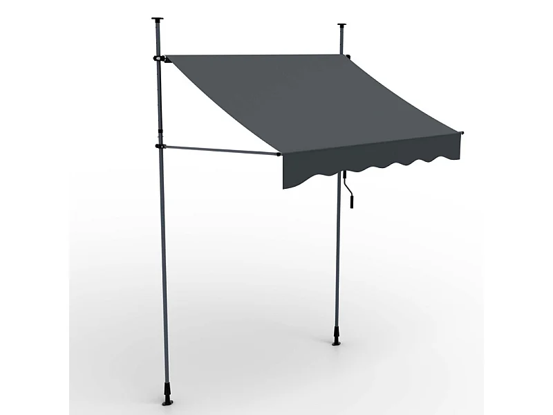 Auvent pour balcon et terasse 200x120cm rétractable avec manivelle réglable en hauteur