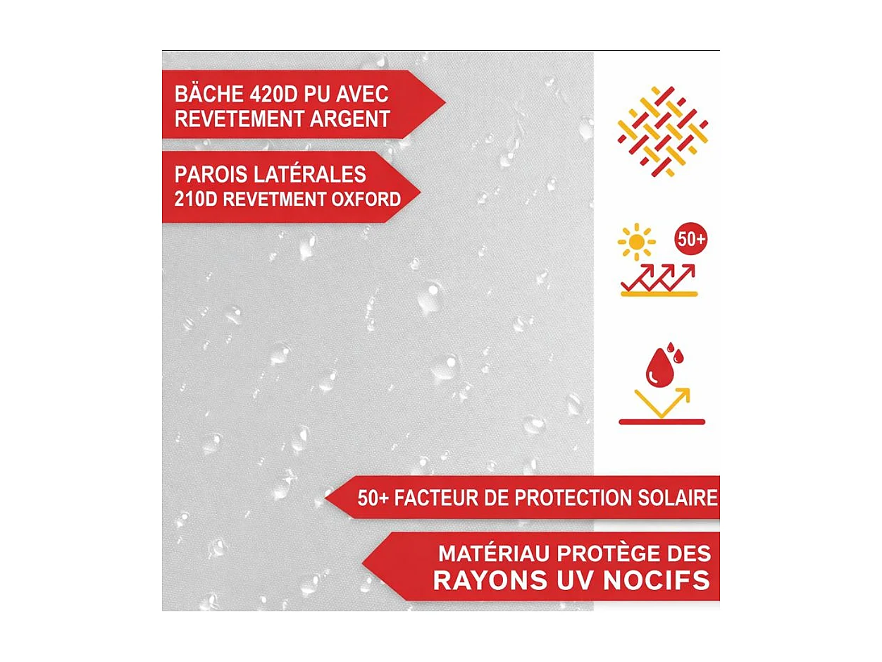 Pavillon 3x3m Tonnelle de jardin pliable Blanc avec fenêtres Sac de rangement inclus