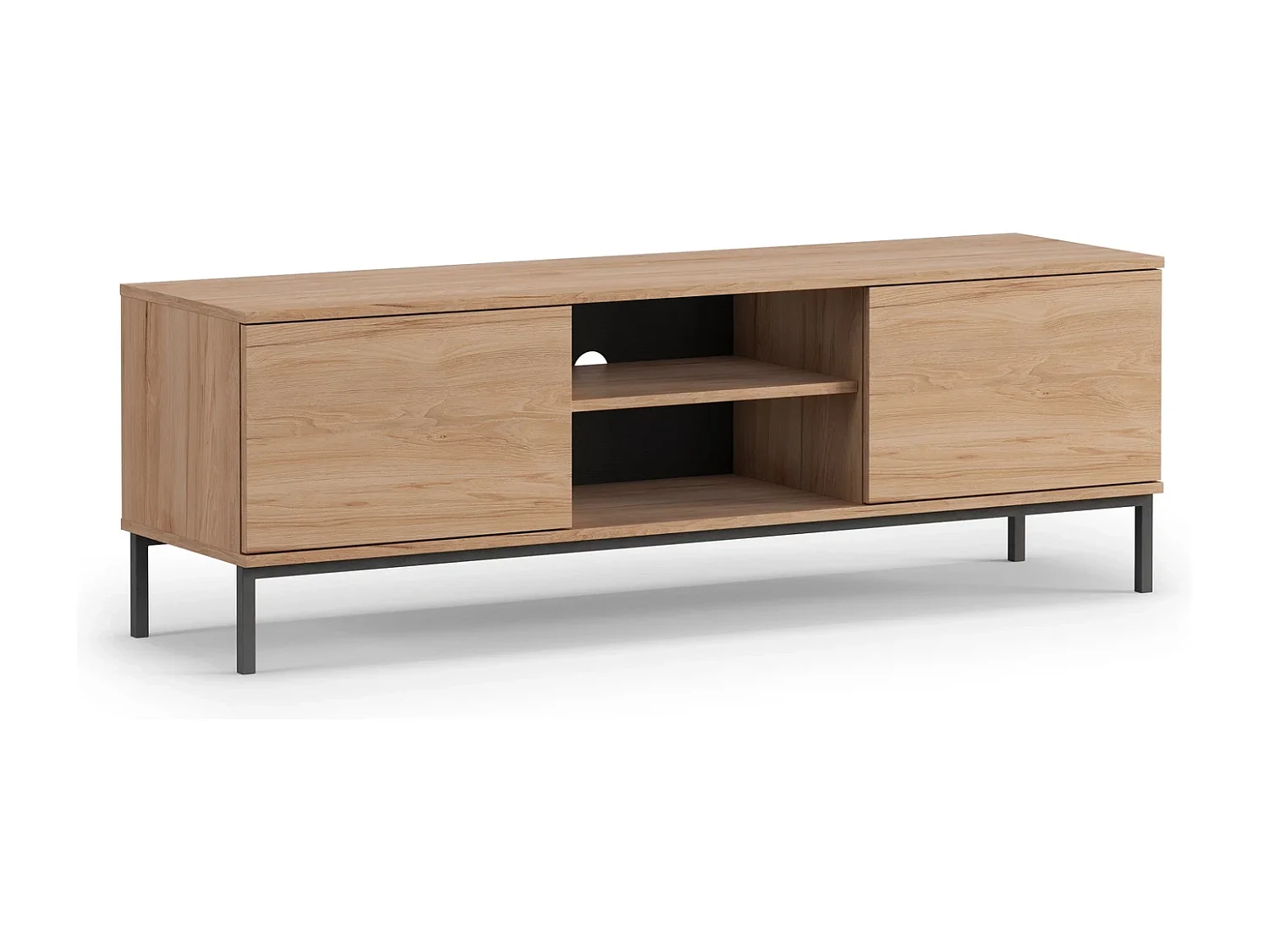 Großes Wohnwand Komplettset Dallas I - Hickory Natur (6-teilig)