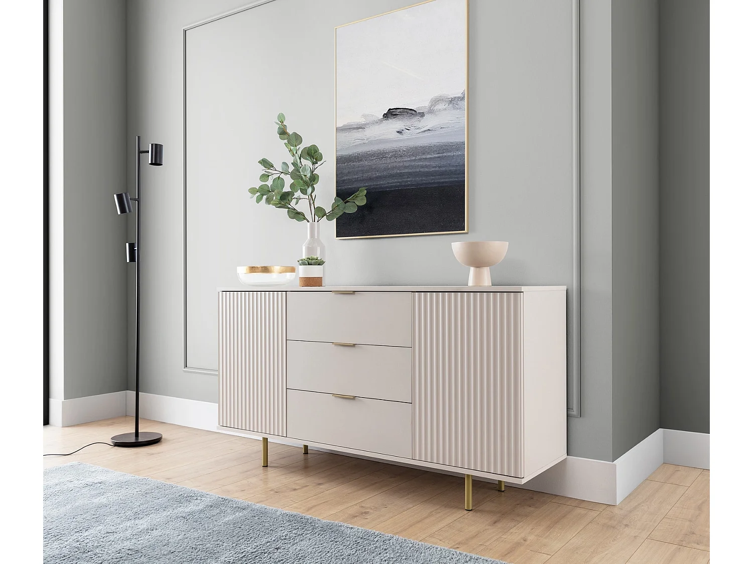 Kommode 150 cm Nubia - Kaschmir und Gold