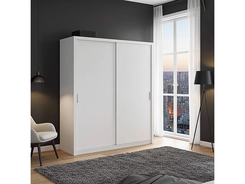 Schwebetürenschrank Tamiza 220 cm - Weiß
